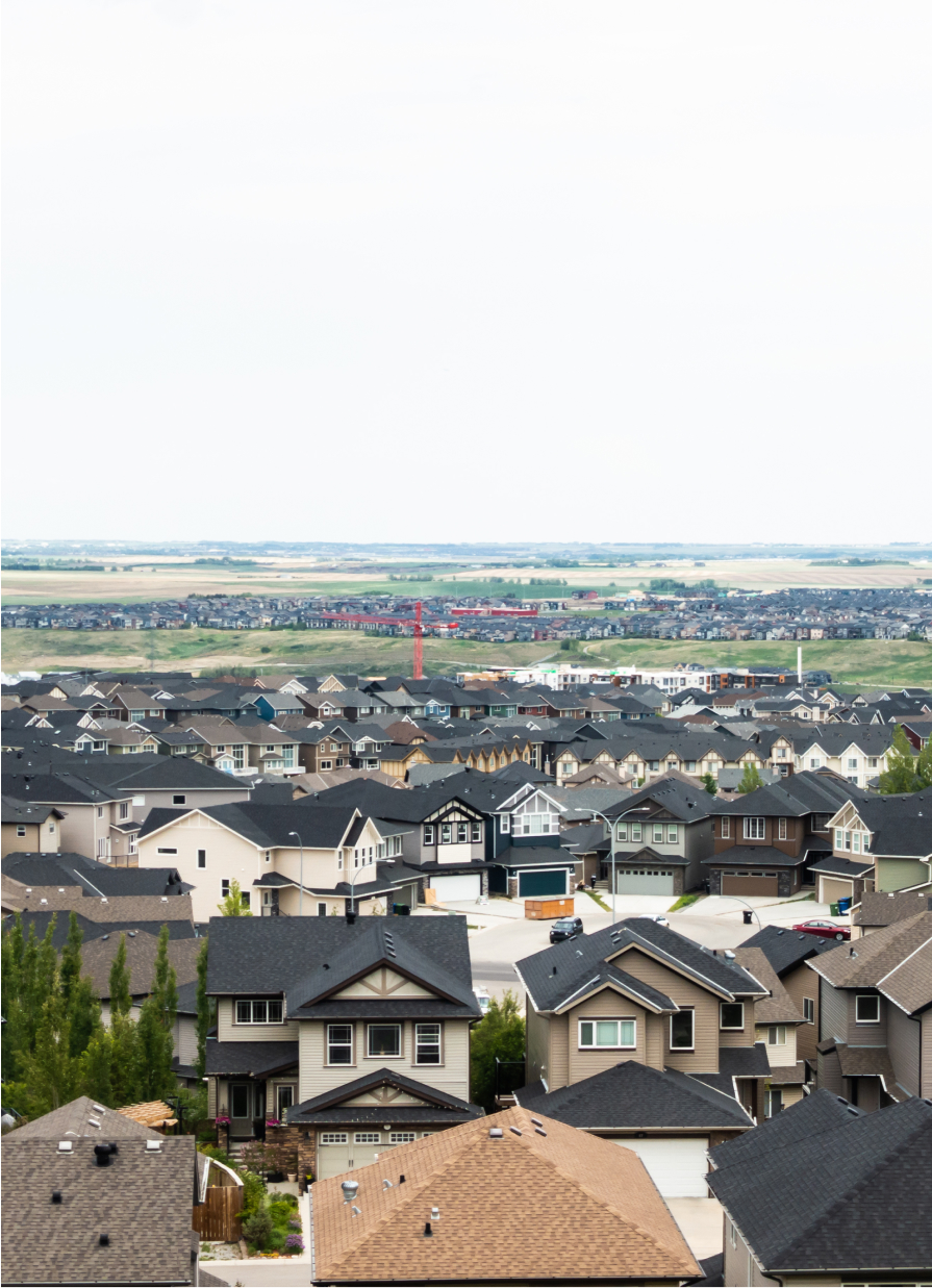 Suburban Sprawl in Calgary Alberta